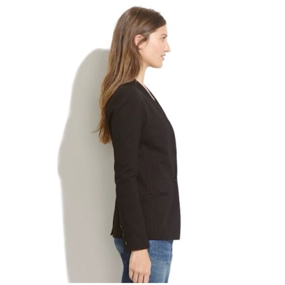 Madewell  Modern Single Button  Black Jacket size 2 - Picture 2 of 11